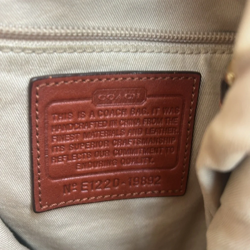 Coach Brown Leather Satchel with Gold Hardware